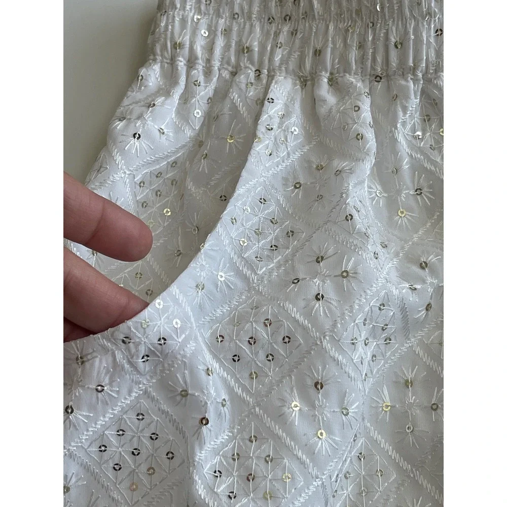 Trina Turk Mazarine Sequin Cover-Up Shorts With‎ Pockets Size Medium